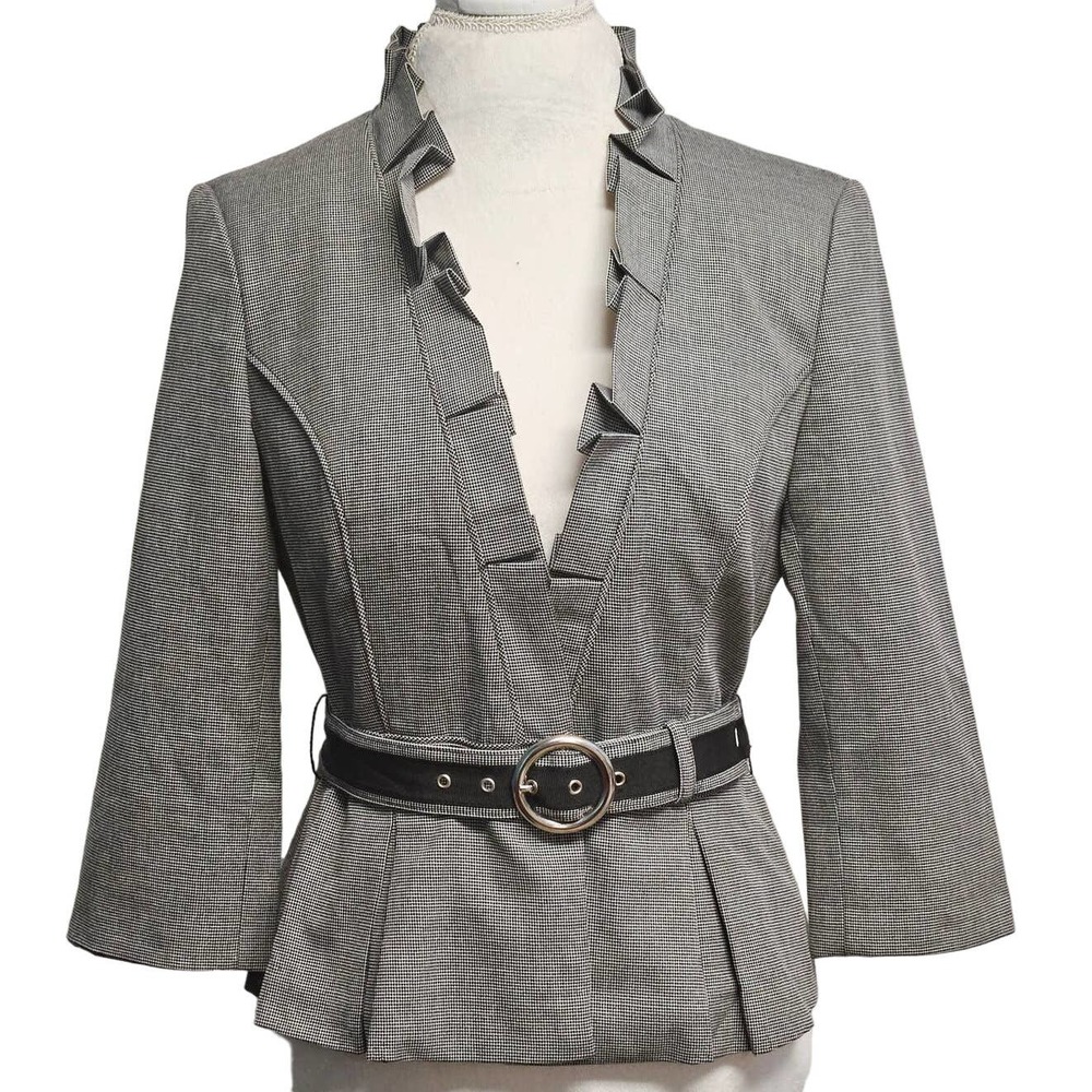 WHITE House BLACK Market Blazer with Reversible Belt Size 8